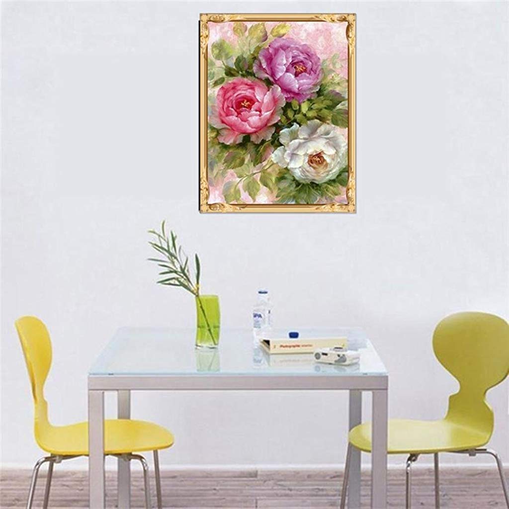 HASTHIP DIY 5D Diamond Painting by Number Kits Full Drill Rhinestone Embroidery Cross Stitch Pictures Arts Craft for Home Wall Decor-11.8x15.8In (Color 6) HASTHIP DIY 5D Diamond Painting by Number Kits Full Drill Rhinestone Embroidery Cross Stitch Pictures Arts Craft for Home Wall Decor-11.8x15.8In (Color 6)